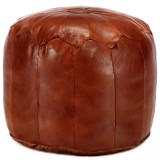 vidaXL Taburet, cafeniu-roșiatic, 40x35 cm, piele naturală de capră 248129