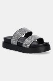 Buffalo papuci Raya Tss Spark femei, culoarea argintiu, cu platforma, 1602282-BLS