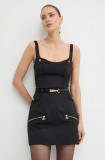 Elisabetta Franchi rochie culoarea negru, mini, mulata, AB66142E2