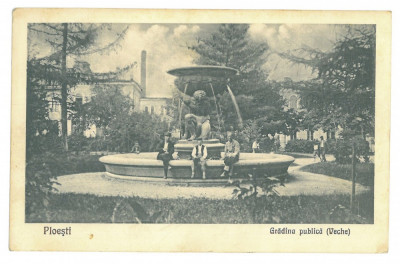4937 - PLOIESTI, Public garden, Romania - old postcard - used - 1927 foto