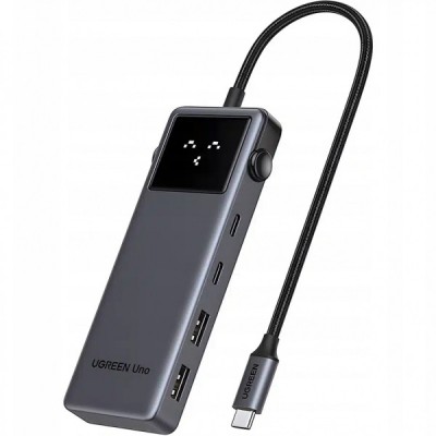Hub USB-C UGREEN CM888 Uno, 2 x USB-A 3.2 - 3 x USB-C - 1 x HDMI, Gri foto