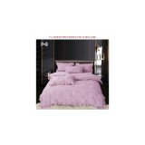 Cumpara ieftin Lenjerie de Lux cu Pliuri si Volan, 6 Piese pentru Pat Dublu - PUC143