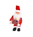 Mos Craciun Dansator 28cm cu Muzica si Lumina LED