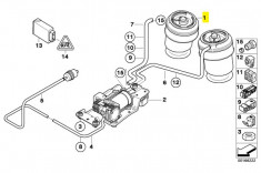 Perna aer suspensie pneumatica spate BMW X6 (E71, E72) 3.0-4.4H 06.07-07.14; 37126790082 foto