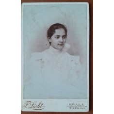 Fotografie tip CDV, adolescenta, inceput de secol XX