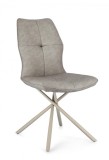 Set 2 scaune otel piele ecologica taupe Kepler 50x66x94 cm