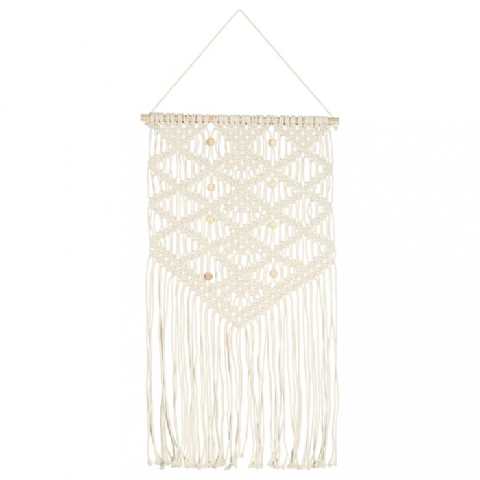 Cuier de perete Macrame, 40x80, bumbac