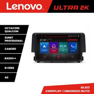 Navigatie Honda Civic 2016-2020 M-669 Octa Core Android Radio Bluetooth GPS WIFI/4G DSP 2K 8+128GB 360 Toslink CarStore Technology foto