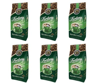 Pachet 6 x Fortuna Rendez-Vous cafea boabe 1kg foto