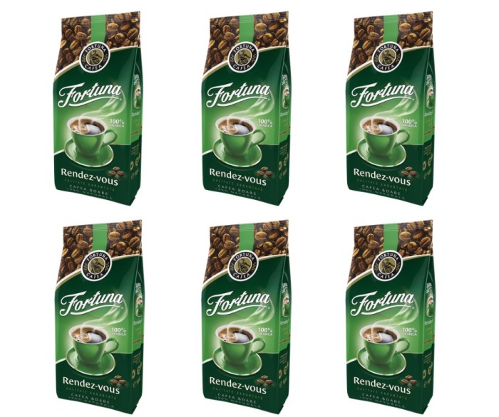 Pachet 6 x Fortuna Rendez-Vous cafea boabe 1kg