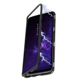 Carcasa din sticla securizata cu rama magnetica pentru Samsung Galaxy Note 9, Negru-Transparent, SOHO