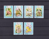 Serie 6 Timbre Laos 1985 - Tematica Floră, Orhidee Exotice (Ștampilate Vientiane) -A99