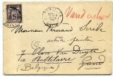 France 1899 Postal History Rare Cover Paris to Gand Belgium D.576