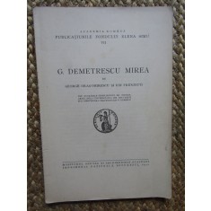 G. DEMETRESCU MIREA de GEORGE DRAGOMIRESCU SI ION FRUNZETTI , 1940