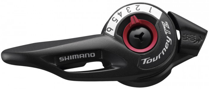 Maneta de schimbator Shimano Tourney SL-TZ500-6R, dreapta 6 Vit., cablu 2050mm