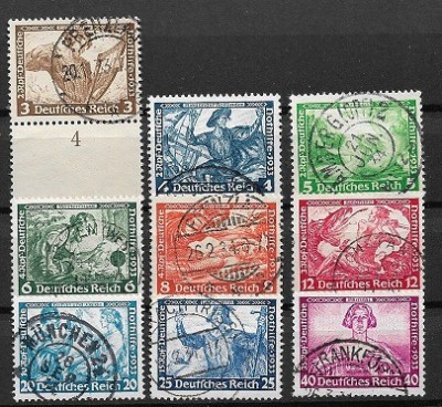 C3067 - Germania Reich 1933 - Wagner 9v.obliteres foto