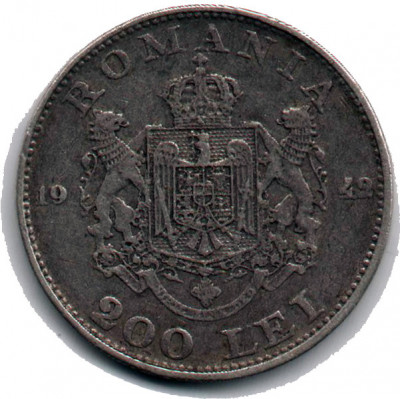 Monedă 200 lei, ARGINT (6 grame) Romania, 1942 foto
