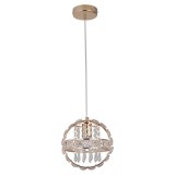 Greelustr Candelabru FHL-D18, Candelabru pentru bucatariei, sufragerie, lampa suspendata, otel+cristal+sticla, modern
