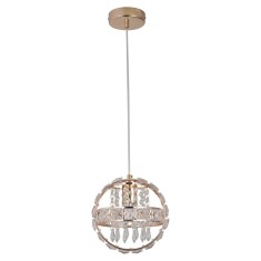 Greelustr Candelabru FHL-D18, Candelabru pentru bucatariei, sufragerie, lampa suspendata, otel+cristal+sticla, modern