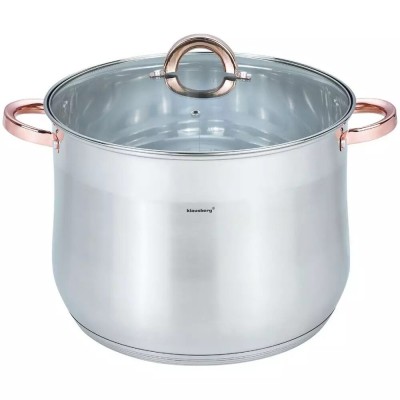 Oala din inox cu capac din sticla, diametru 30 cm, capacitate 16 litri, Klausberg foto