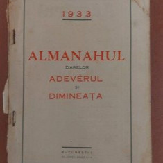Almanahul ziarelor Adevarul si Dimineata 1933