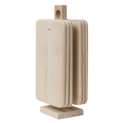 Set 6 tocatoare lemn fag dreptunghiulare suport vertical Zilan EXT 10167 foto