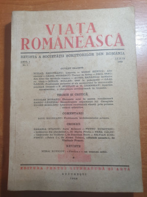 revista viata romaneasca iunie 1948 - anul 1,nr. 1 - prima aparitie-m.sadoveanu foto