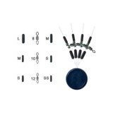 SET TRABUCCO DIAMOND ROLLING W/GREEN BEADS STOPPERS MARIME S 4SET/PLIC