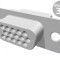 Conector D-Sub 15 Pin Mamă fără Contacte pe Cablu