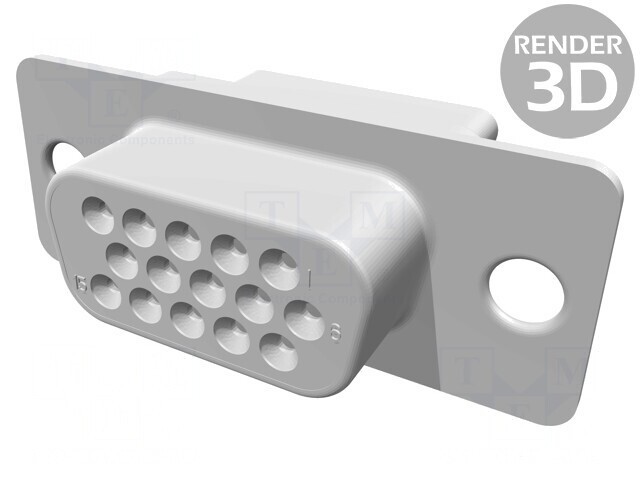 Conector D-Sub 15 Pin Mamă fără Contacte pe Cablu