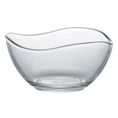 Bol Sticlă, Veg, Oval, Transparent, Diametru 12 cm, &Icirc;nălțime 6 cm, Capacitate 0,31 L