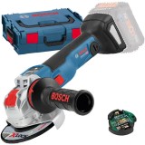 Bosch GWX 18V-10 SC X-LOCK - Polizor unghiular fara acumulatori si incarcator Li-Ion 18 V - Ah 125 mm valiza speciala accesorii