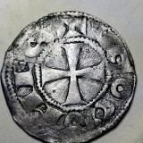 Franța La Marche 1 denar/denier (1199-49) argint Hugh IX-X