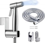 Set de pulverizare a vasului de toaleta, ZEQAS, otel inoxidabil, multifunctional, include un furtun de 1,5 m + accesorii montaj