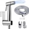 Set de pulverizare a vasului de toaleta, ZEQAS, otel inoxidabil, multifunctional, include un furtun de 1,5 m + accesorii montaj