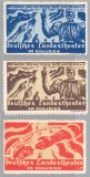 ROMANIA WW2 lot trei fiscale - vignete - locale rare Teatrul German din Timisoara , MNH