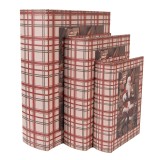 Cumpara ieftin Set 3 cutii tip Carte Craciun 27x22x7 / 22x17x6 / 18x13x4 cm