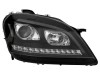 Set faruri tuning Mercedes Clasa ML, 07.2008, partea stanga+dreapta, Taiwan, cu indicator led; cu lumina de parcare LED; H1+H9+LED; electric; negru,