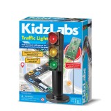 Kit constructie semafor, Traffic Light, KidzLabs, 4M