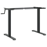 Cumpara ieftin Cadru de birou, negru, (94-135)x60x(70-114) cm, otel
