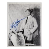 Larry Hagman, fotografie de mari dimensiuni, cu autograf