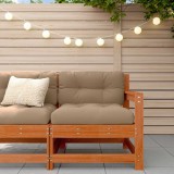vidaXL Sofa de colț pentru grădină Lemn masiv de pin Maro Ceară 865531