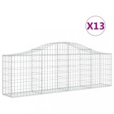 Cumpara ieftin Cosuri gabion arcuite 13 buc, 200x30x60/80 cm, fier galvanizat