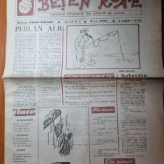 ziarul bete in roarte mai 1990 - revista de satira si umor