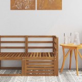 vidaXL Sofa Colțar pentru Exterior Lemn Solid de Acacia natural 900499