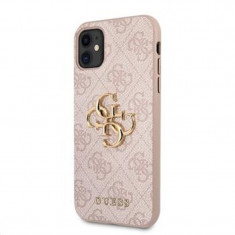 Husa Cover Guess Silicone Metal Logo pentru iPhone 11 Pink foto