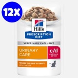 Cumpara ieftin Hill&#039;s Prescription Diet Feline c/d Urinary Multi Stress Chicken, 12x85 g