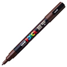 Marker PC-3M Posca cu vopsea pe baza de apa,varf fin, 0.9-1.3 mm,maro inchis