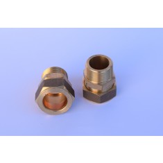 Conector solar din alama cu compresie 22 - filet 3/4 ext