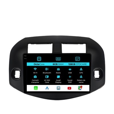 Navigatie Dedicata Toyota Rav 4 (2006-2013), 10Inch, 6Gb Ram, 128Gb Stocare, Carplay foto